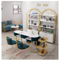 Nail table and chair set combination simple modern marble double beauty shop table double nail table